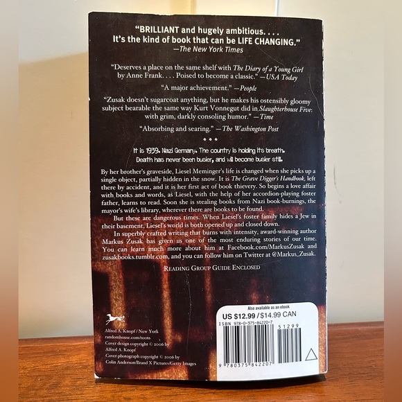 NYT Best Seller and a major motion picture, “The Book Thief” by Markus Zusak. - Picture 3 of 3